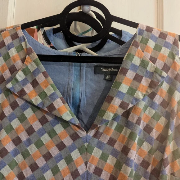 Modcloth checked dress 3X plus - Picture 2 of 3